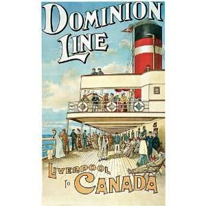  Dominion Line Steamboat Boat Ship Liverpool to Canada Travel 