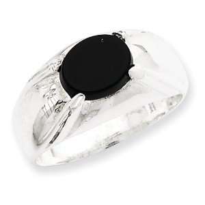   Oval Black Stone Mens Ring   Size 11 West Coast Jewelry Jewelry