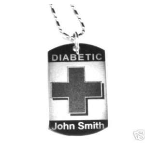  Medical Alert Dogtag Necklace w/Chain and Giftbox Jewelry
