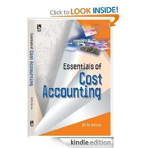 ESSENTIALS OF COST ACCOUNTING M N Arora  Kindle Store