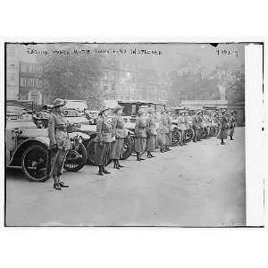  English woman Motor Volunteers inspected