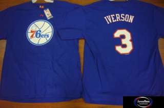 Majestic Hardwood Classic 76ers ALLEN IVERSON Throwback Jersey Shirt 