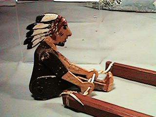 Wood Jumping Jack Acrobat Toy American Indian  