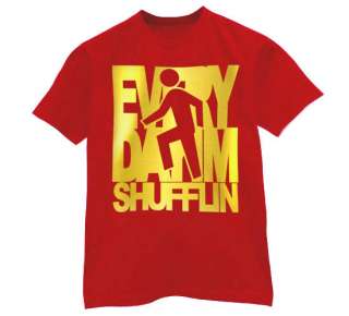   Im Shufflin Song T Shirt Shuffling LMFAO rock lyrics dj everyday Gold