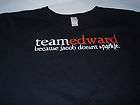   Team Edward because Jacob doesnt sparkle T Shirt Juniors Medium Black