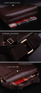 RRP500$ Luxury Mens Brown Genuine Leather Shoulder Briefcase 
