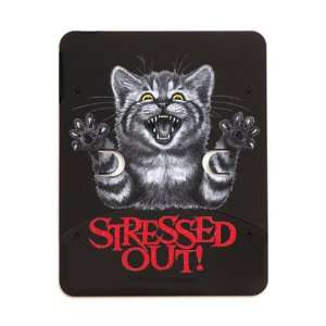  iPad 5 in 1 Case Matte Black Stressed Out Cat Everything 