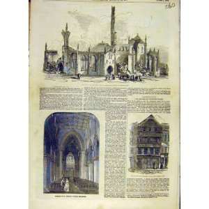  Church Doncaster Fire Ruins Building Chancery Lane 1853 