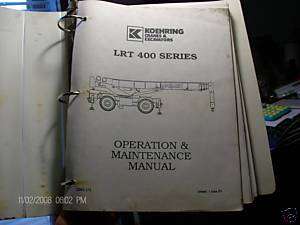lorain LRT 400 crane operation & maintenance manual  