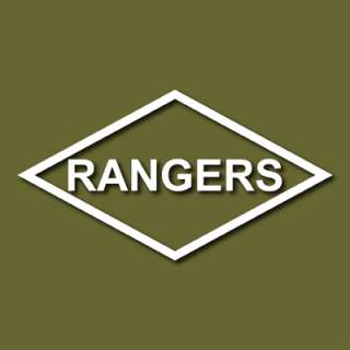 US Army Rangers Lozenge Patch Style Vinyl Decal Sticker  