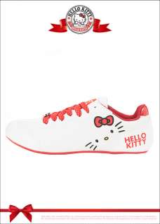 Sanrio Hello Kitty Ladys Low Profile Casual Shoes White Red 910652 
