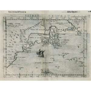  Tierra Nueva Map Mapmaker Ruscelli Published 1598 (Good 