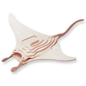  3 D Wooden Puzzle  Manta Ray  Affordable Gift for your 