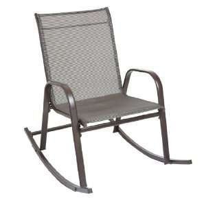  BrylaneHome Extra Wide Outdoor Rocking Chair (TAUPE,0 