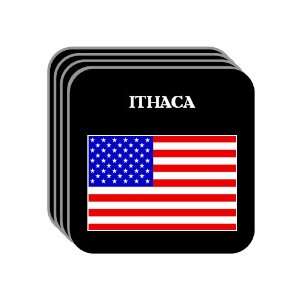  US Flag   Ithaca, New York (NY) Set of 4 Mini Mousepad 