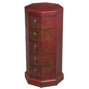  Handmade Oriental Furniture   28 Antique Style Red Leather Mandarin 