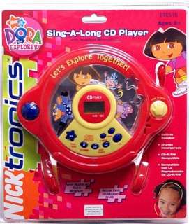 DORA SING A LONG CD PLAYER W/HEADSET MICROPHONE FACTORY SEALED/BRAND 