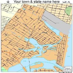  Street & Road Map of Manasquan, New Jersey NJ   Printed 