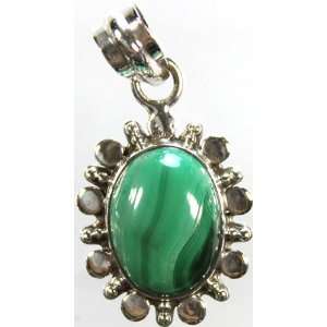  Malachite Pendant   Sterling Silver 