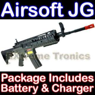   Enhanced JG Black M4 RIS S System AEG Airsoft Electric Rifle Gun F6613