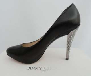 JIMMY CHOO Black Leather Pumps Shoes UK3.5 36.5 RRP695  