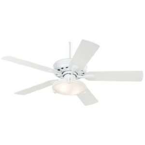  52 Casa Vieja Intrepid White Ceiling Fan with 1 Light Kit 