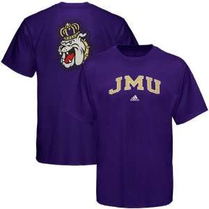  adidas James Madison Dukes Purple Relentless T shirt 