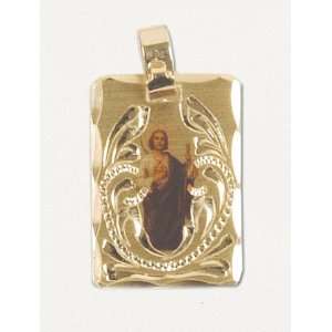 14 kt Gold Layered Medal   Saint Jude   Hand Made, Ready for Engraving 