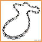 Hollow Cubes Linking Stainless Steel Mens Necklace