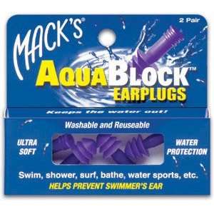  Soft Flanged Earplugs, Aquablock, Purple, 2pair, Sold by 