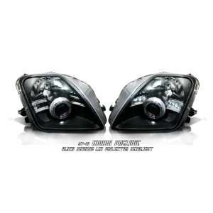  Honda Prelude Headlights JDM Black LED Halo Pro Headlights 