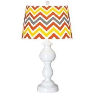  Flame Zig Zag Giclee Sutton Table Lamp