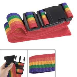   Release Buckle Adjustable Rainbow Nylon Luggage Belt