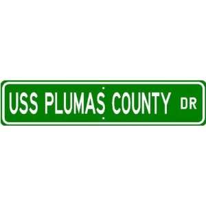  USS PLUMAS COUNTY LST 1083 Street Sign   Navy