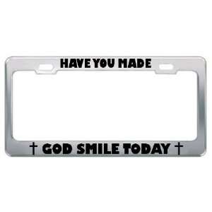   Today Religious God Jesus License Plate Frame Metal Chrome Automotive