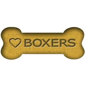   Inch by 2 1/4 Inch Car Magnet Biscuit Bones, Love Boxers