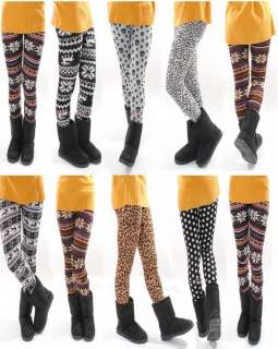 Fashion New Womens Soft Knitted Warm Multi patterns Leggings Tights 