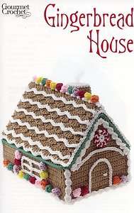 Christmas Gingerbread House Gourmet Crochet Pattern Leaflet  
