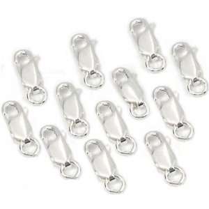   12 Sterling Silver Lobster Claw Clasps Necklace Parts