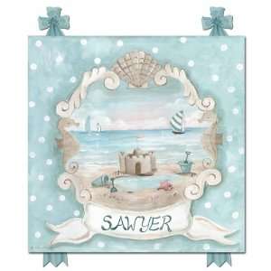 By The Sea Blue Tide Name Plaque
