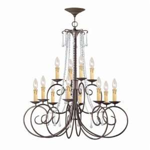 SOHO Natural Wrought Iron Chandelier Accented with Swarovski Spectra 