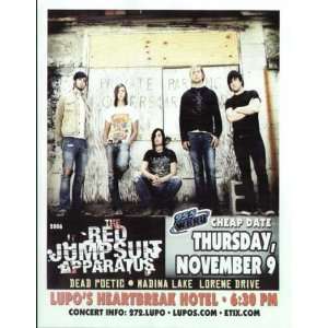  Red Jumpsuits Concert Poster Providence