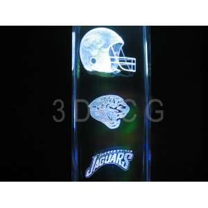  NFL Jacksonville Jaguars 3D Laser Etched Crystal 6 Inch 