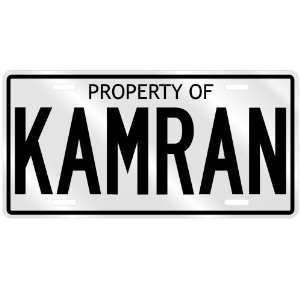  PROPERTY OF KAMRAN LICENSE PLATE SING NAME