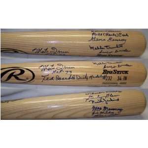  Negro Leaguers Autographed / Signed Bat (13 Signatures 