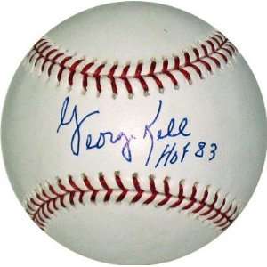 George Kell Autographed/Hand Signed Official MLB Baseball with HOF 83 