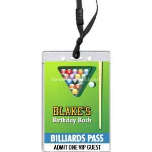  Billiards Table VIP Pass Invitation Health & Personal 
