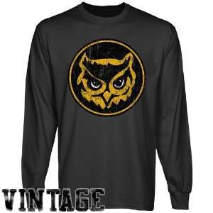  Kennesaw State Owls Charcoal Distressed Logo Vintage Long 