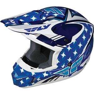  Fly Racing Kinetic Flash Helmet   2X Large/Blue/White 
