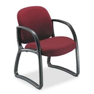 Durable Series Sled Base Guest Chair, Burgundy (LZBL92252BEB) Category 